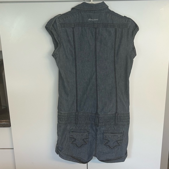 DKNY  Belted Denim Blue Romper, Size 28 - Picture 5 of 15